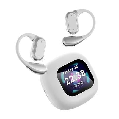 Q18 Ear Hanging Full Color Touch Screen Noise Reduction Bluetooth Earphones Multi functional Touch Screen OWS Ear Hanging