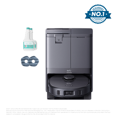 eufy X10 Pro Omni + 2 bottles of eufy Floor Cleaning Solution+2 Washable Vacuum Mop Cloths