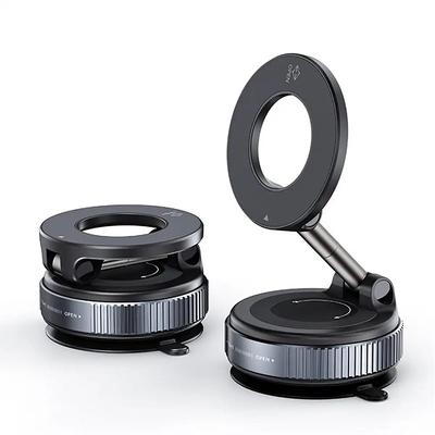 Foldable Magnetic Car Phone Holder Removable No Adhesive Mount Waterproof Universal Stand for Dashboard and Desk in Black or White