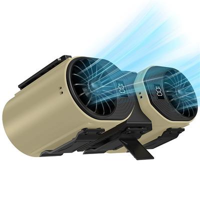 Portable Clip-on Waist/Neck Fan with Turbo Cooling, 10000mAh Battery, 3 Speeds, Digital Display, for Outdoor Work, Sports Desk Use