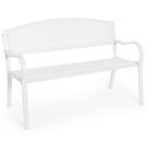 Decor Space - Panchina da giardino 'Lizette' in acciaio trattato per esterno e veranda, con