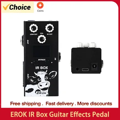 EROK IR Box Guitar Effect Simulates Pedals IR Cab Speakers Vintage Sound Simulate Supported