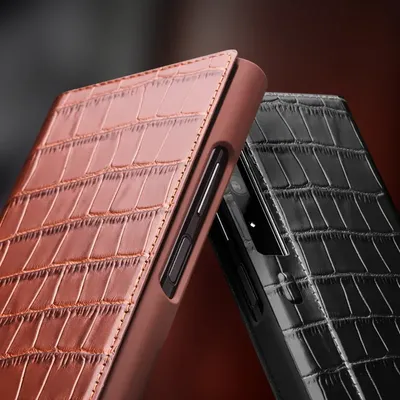 QIALINO Case for Huawei Mate XS2 Genuine Leather Business Luxury Folding Screen Flip Cover