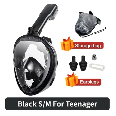 Swimming Underwater Snorkeling Full Face Children Mask Set Scuba Diving Respirator Masks Anti Fog
