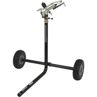 Wheeled Sprinkler - 1 1/4in. Sprinkler Head with 5 Nozzles, 10in. Flat-Free Tires