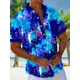 Camicia abbottonata a maniche corte alla moda da uomo del 2025, camicia a maniche corte stampata di alta qualità per l'estate