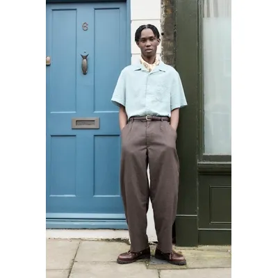 Loom Teal Seersucker Shirt - Turquoise XS at Urban Outfitters