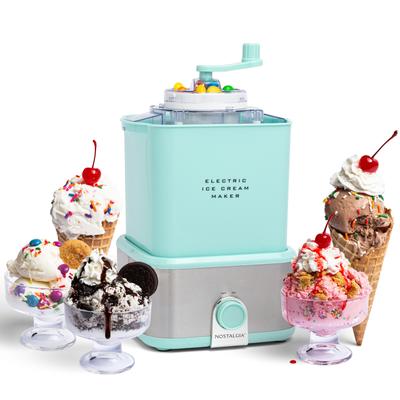 Nostalgia Electric Ice Cream Maker with Candy Crusher