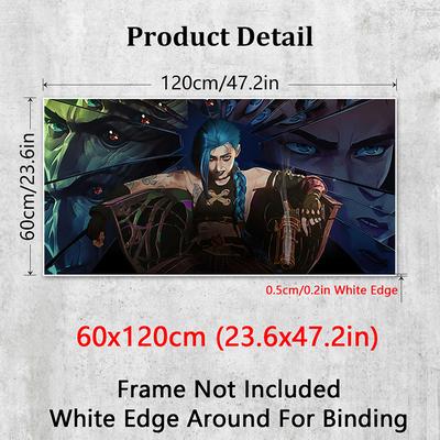 TEMU 1pc Anime-inspired Canvas Poster, Vibrant Character Art, Modern Wall Decor For , Game Themed Artwork, Ideal Gift For Anime Fans Image
