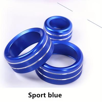 TEMU New 3pcs Set Of Car Supplies Aluminum Alloy Interior Trim Ring Suitable For Interior Modification For Travel Car 1 Series Gt New X1 Radio Control Decoration Ring Image