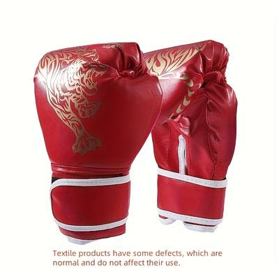TEMU 1 Pair 6 Oz Nylon Knit Fabric Boxing Gloves, With Design, Closure, For , Ideal For Training, Sparring, Taekwondo, Muay Thai, Mma - Suitable For Easter, , Thanksgiving, Christmas, Halloween Image
