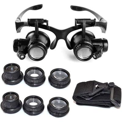 Stirnband-Lupe Frontallupe Lupen LED-Beleuchtung Vergrößerungen von 10x, 15x, 20x und 25x Image