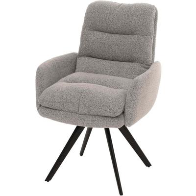 Neuwertig] Esszimmerstuhl HHG 481, Küchenstuhl Stuhl, drehbar Auto-Position Stoff/Textil Bouclé mvg Image