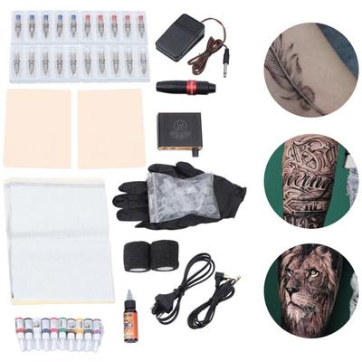 Senderpick - Professionelle Tattoomaschine Tattoo NadelnTattoo Stift+20 kurze Nadeln Set Image