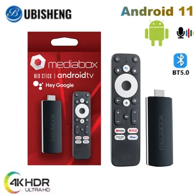 Ubisheng NEO TV Stick 4K Android TV 11 Smart TV Box mit S905Y4 1 GB RAM 8 GB ROM WiFi 2.1G/5G HDR 10+ Media Player
