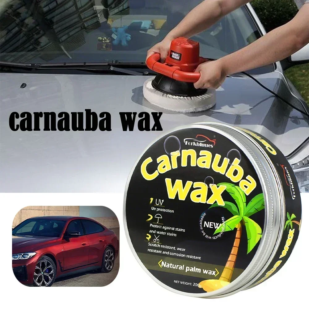 Auto Wachs Auto Lack Pflege Carnauba Paste Wachs Brasilianische Polieren Wachs Paste Hochglanz Glanz Super Hydrophobe Beschichtung Verglasung Image