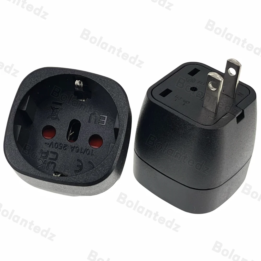 Europäische Korea Italien Schweiz Brasilien Steckdosenadapter USA JP Reiseadapter Stromkonverter EU zu US Japan Kanada Reisestecker Image