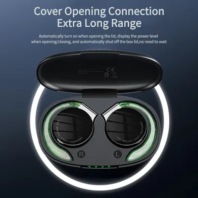F2 TWS Bluetooth-Kopfhörer mit Mikrofon, Ohrbügel, Laufsport, Anruf, Headset, LED-Anzeige, Image