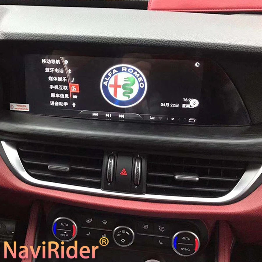 Android System Auto Multimedia Für Alfa Romeo Giulia Stelvio 2016-2021 Touchscreen GPS Navi Auto Carplay 8 + 256GB Musik Radio Image