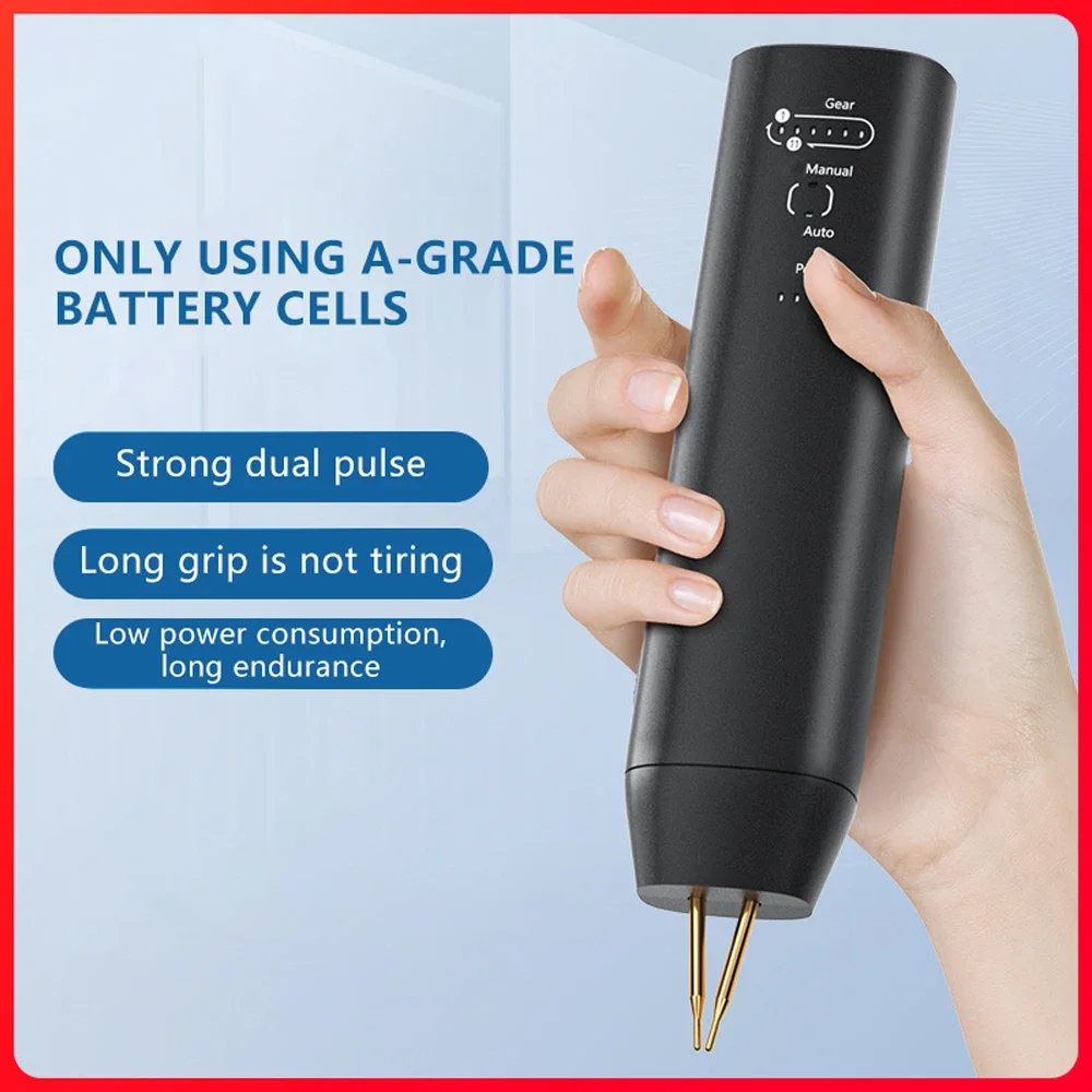 H1 Mini tragbares digitales Handpunktschweißen, 11 Gänge, verstellbares Punktschweißgerät, Nickelblech, automatischer manueller Modus, 18650-Akku Image