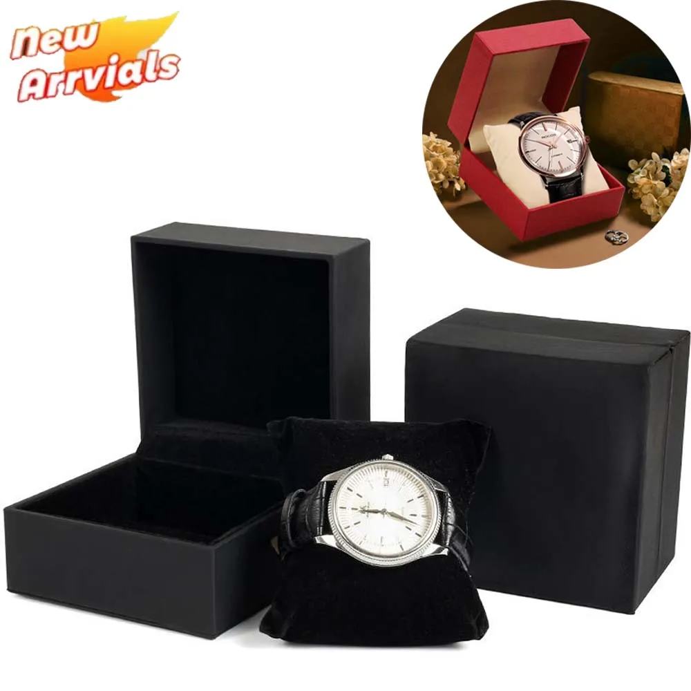 1PC Uhr Organizer Lagerung Box PU Einzigen Uhr Vitrine Armbanduhr Uhr Halter Reise Schmuck Uhr Organizer Für Männer geschenk