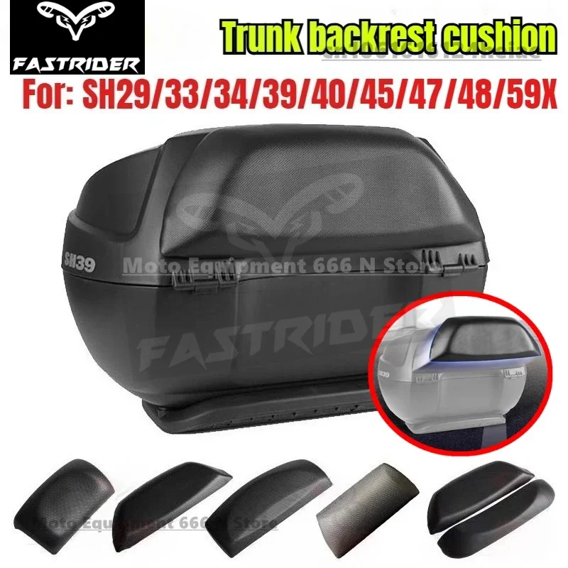 Für SH29 SH33 SH34 SH39 SH40 SH44 SH45 SH47 SH48 Motorrad Hinten Passagier Schwanz Box Hinten Kissen Rückenlehne Oben und Unten Image