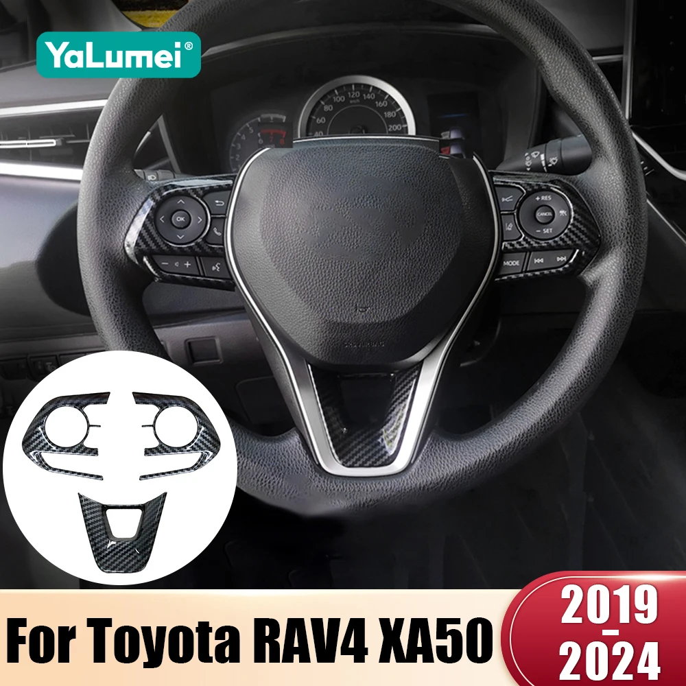 Für Toyota RAV4 XA50 Corolla E210 Hybrid 2019 2020 2021 2022 2023 2024 Auto Lenkrad Taste Dekoration Abdeckung Zubehör Image