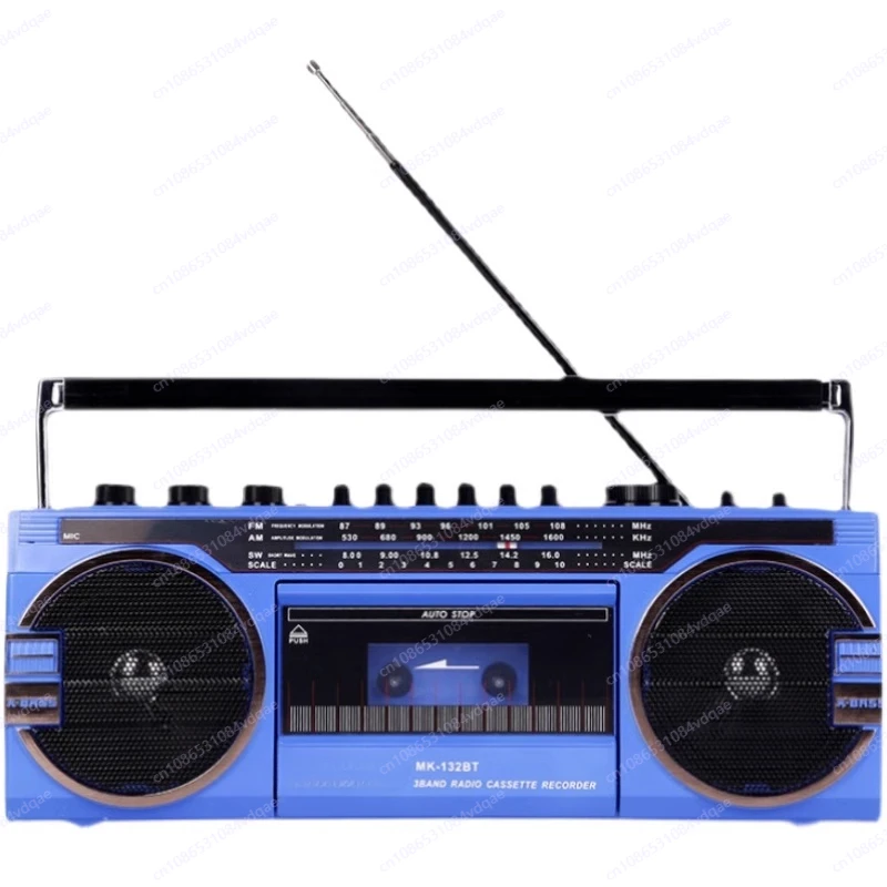 Hochwertiger tragbarer Kassettenrekorder-Player, Musikwiedergabe, Walkman, Retro-Bandantrieb, AM/FM/SW-Radio, Bluetooth-Lautsprecher Image