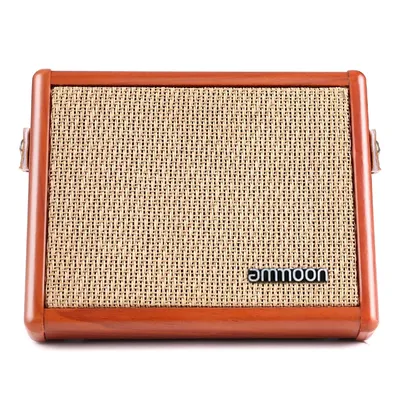 ammoon Acoustic Guitar Amplifier Amp BT Speaker with Microphone Input Supports Volume Bass Treble