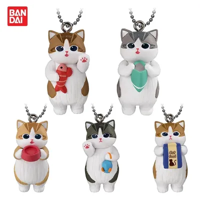 Bandai Original 5Pcs Gashapon mofusand Anime Figure Toys For Kids Gift Collectible Model Ornaments