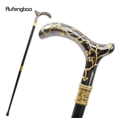 Golden Black Plum Blossom Flower Fashion Walking Stick Decorative Stick Cospaly Vintage Fashionable