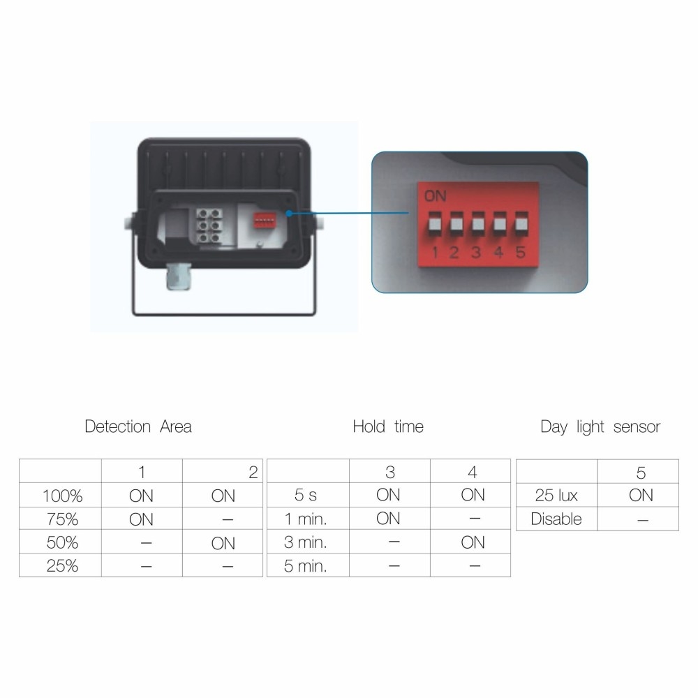 Beneito & Faure SKY 30W IP65 LED-Strahler mit integriertem Sensor 4000k Weiß Image