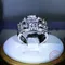 Splendidi zirconi cubici da donna in argento 925 anelli da sera accessori da donna fantasia regalo