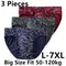 Culottes grande taille pour hommes, sous-vêtements, slips, sous-vêtements pour hommes d