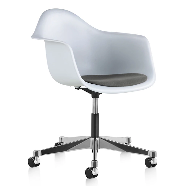 Herman Miller Eames Molded Plastic Task Armchair with Seat Pad - Herman Miller Authorized Retailer