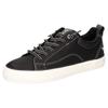Sneaker MUSTANG SHOES, Damen, Gr. 36, schwarz, Lederimitat, klassisch, Schuhe, Freizeitschuh, Halbschuh, zum schlupfen mit Gummizug
