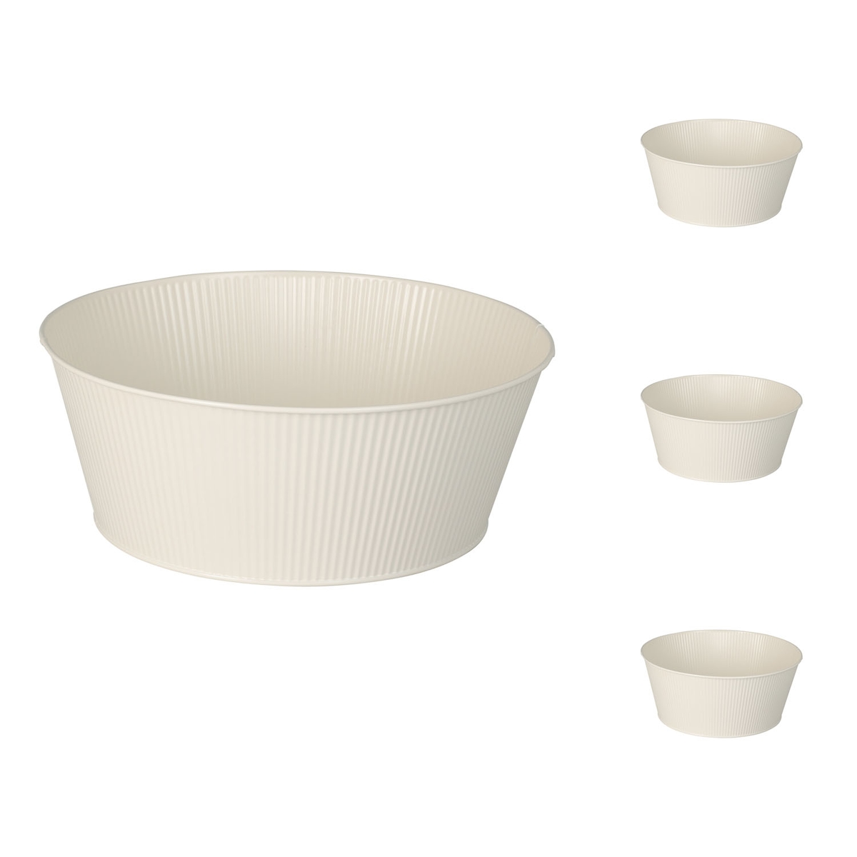 Mojawo 4 Stk. Blumentopf Pflanzgefäß Balkontopf Pflanztopf verzinkt Ø28xH12cm Image