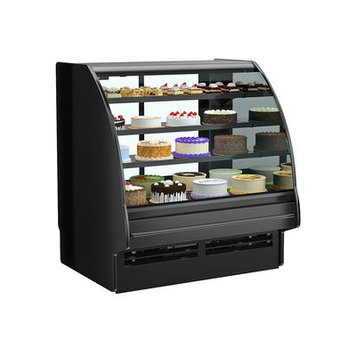 Structural Concepts GHS456R (CURVED) 51" Fusion Horizontal Open Air Cooler w/ 4 Levels, 110-120v, Black