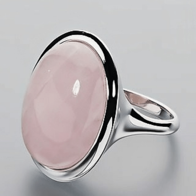 TEMU Elegant Pink Oval Vintage Ring With Sparkling Cubic Zirconia - Perfect Gift For Engagement, Anniversary, Valentine's Day Image