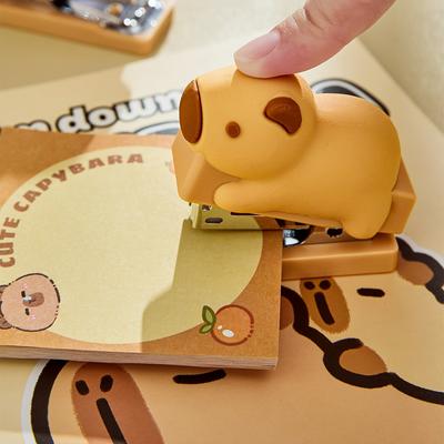 TEMU 1 Capybara Mini Set - Cute Cartoon Design, Portable & Manual , Ideal For Students And Office Use, No Batteries Required Image