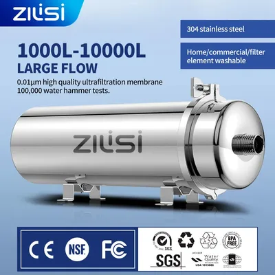 whole house high flow stainless steel PVDF filter element backwash precision filtration for various water sources 1000L-10000L
