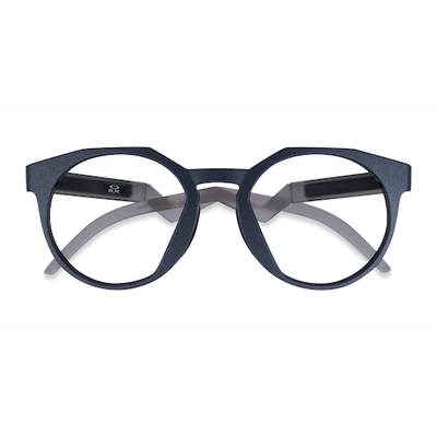 Unisex s geometric Matte Blue Plastic Prescription eyeglasses - Eyebuydirect s Oakley OX8139A Hstn