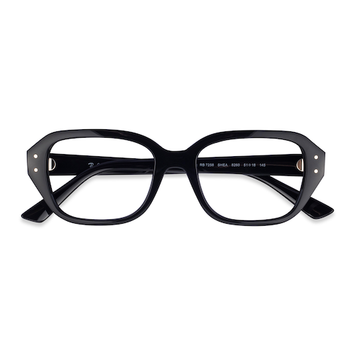 Unisex s rectangle Black Eco Friendly,Plastic Prescription eyeglasses - Eyebuydirect s Ray-Ban RB7258 SHEA