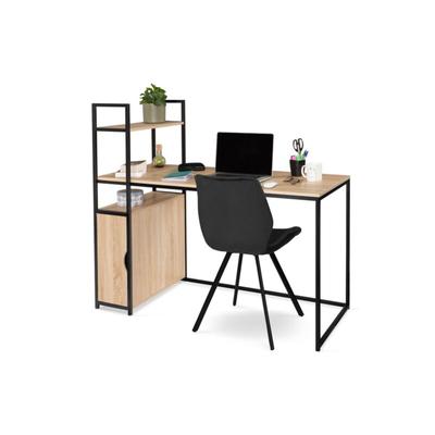 Idmarket - XXL-Bücherregal Schreibtisch mit Schrank detroit Industriedesign Image