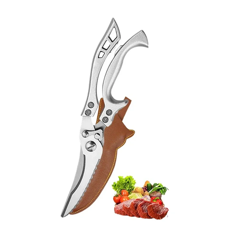 Hoch leistungs küchen schere Fleisch frucht Knochen fischen Jagd Camping profession elle Edelstahl Hühner knochen Küchen schere Image