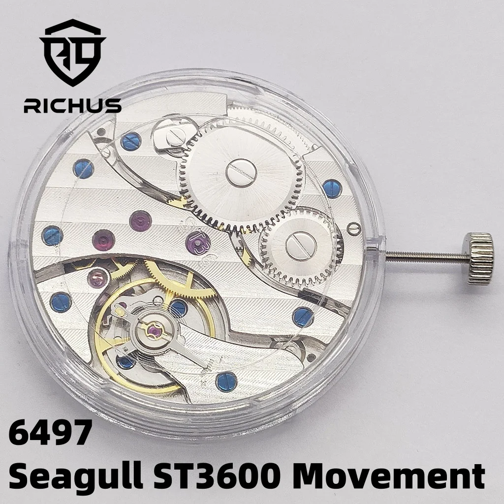 RICHUS Seagull ST3600 Handaufzugswerk, 17 Juwelen, Uhrwerk, Uhren, Zubehör, Teile Image