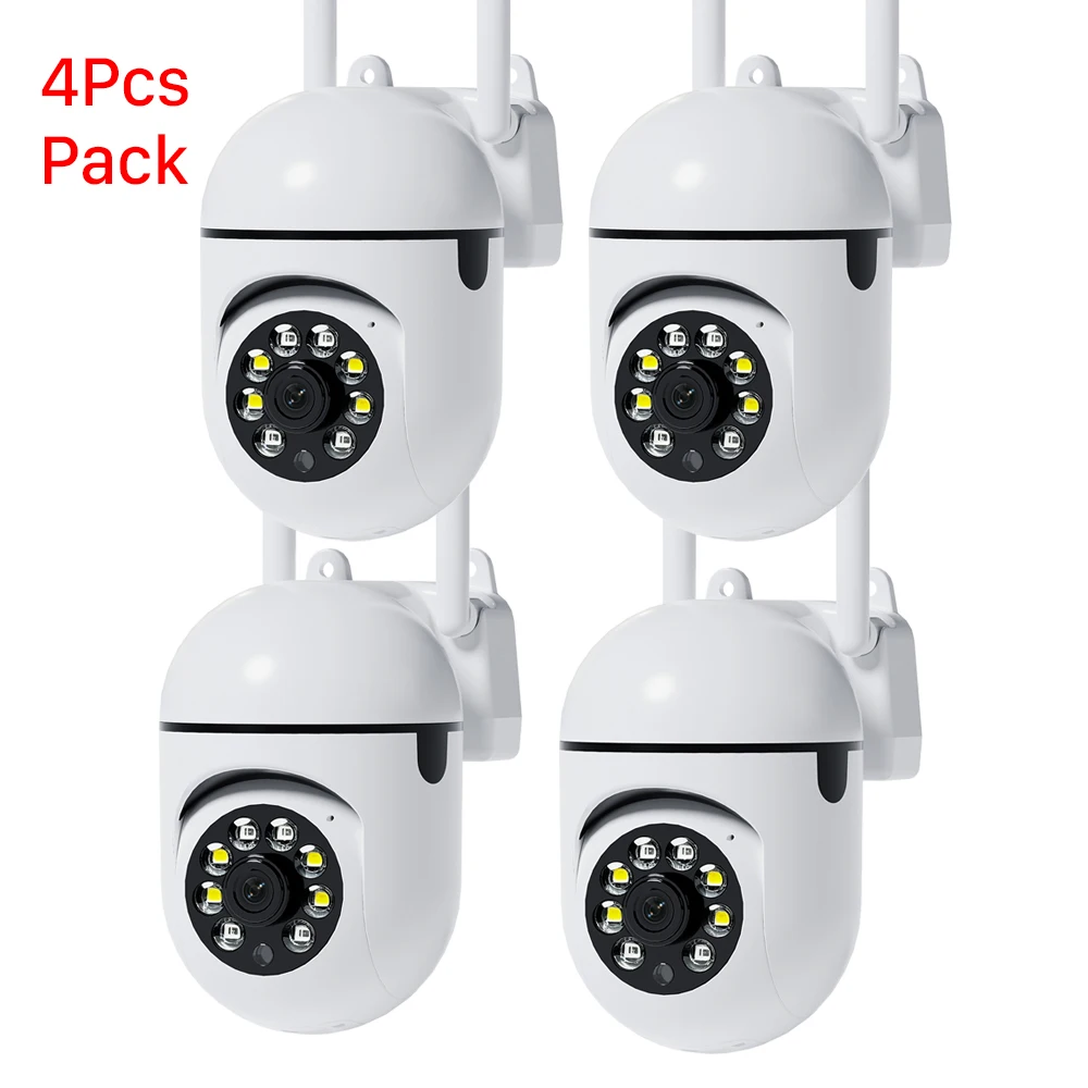 4 teile/paket Wifi Drahtlose Sicherheit Monitor Kameras 4MP Ai Menschlichen Erkennung Outdoor IP66 Wasserdichte Cam Smart Home CCTV überwachung Image