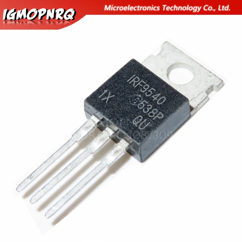 10 Stück irf9540npbf irf9540n irf9540n bis-220 mosft pch-64,7 v-23a mohm nc neues Original Image