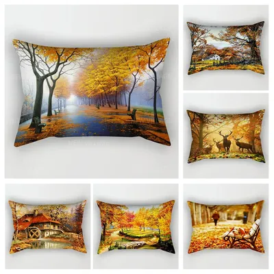 Home Herbst Dekoration buntes Muster Kissen Kissen bezug Dekorationen Kissen bezüge 30*50 Kissen Image
