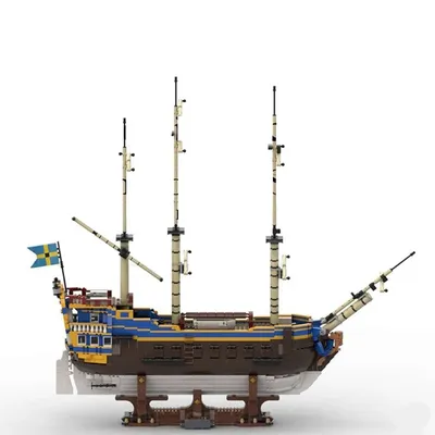NEUE 3262PCS MOC Europäischen Mittelalterlichen Piraten Gotheborg von Schweden segeln schiff modell Image